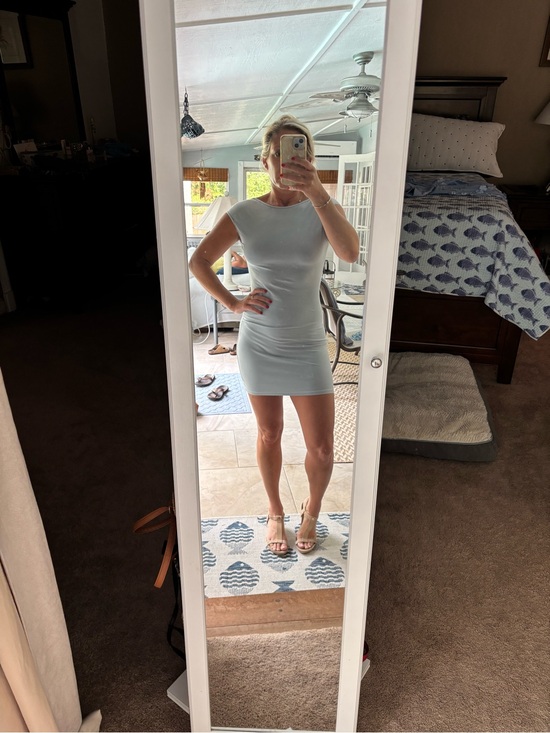 TNA Dresses & Skirts - TNA Artizia Light Blue Sleeveless Bodycon Mini Dress